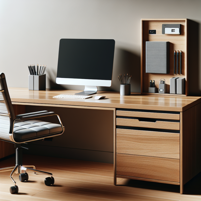 โต๊ะทำงานพร้อมที่ชาร์จ USB