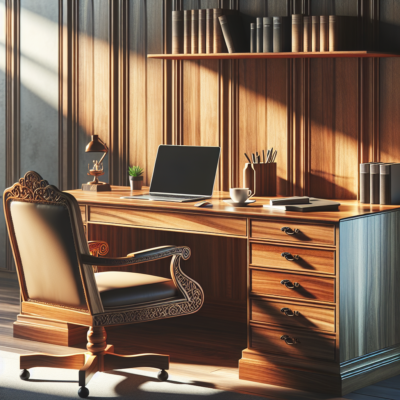 โต๊ะทำงานไม้สัก