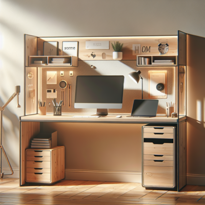 โต๊ะทำงานเก็บสายไฟได้