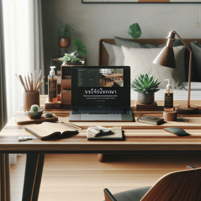 โต๊ะทำงานไม้สัก