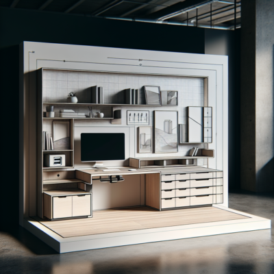 โต๊ะทำงานพร้อมที่ชาร์จ USB