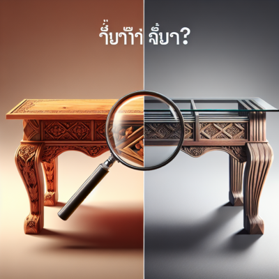 โต๊ะทำงานไม้แท้